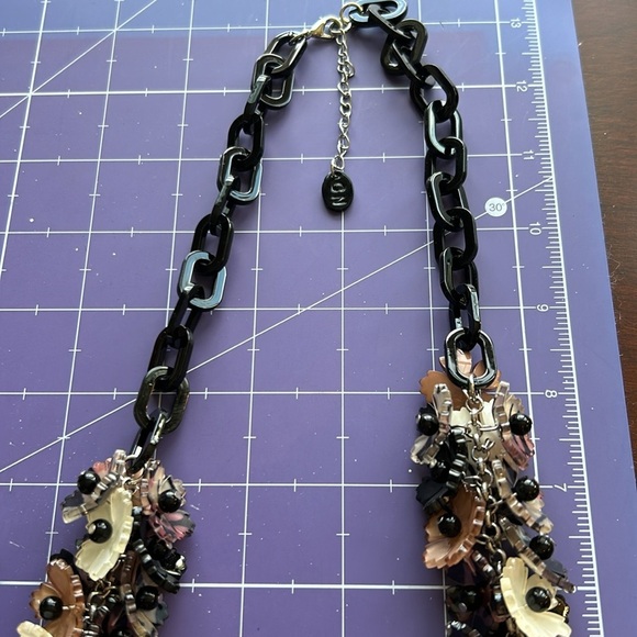 Vintage estate piece by R.J. Graziano chunky floral earthtone statement piece - Picture 8 of 11